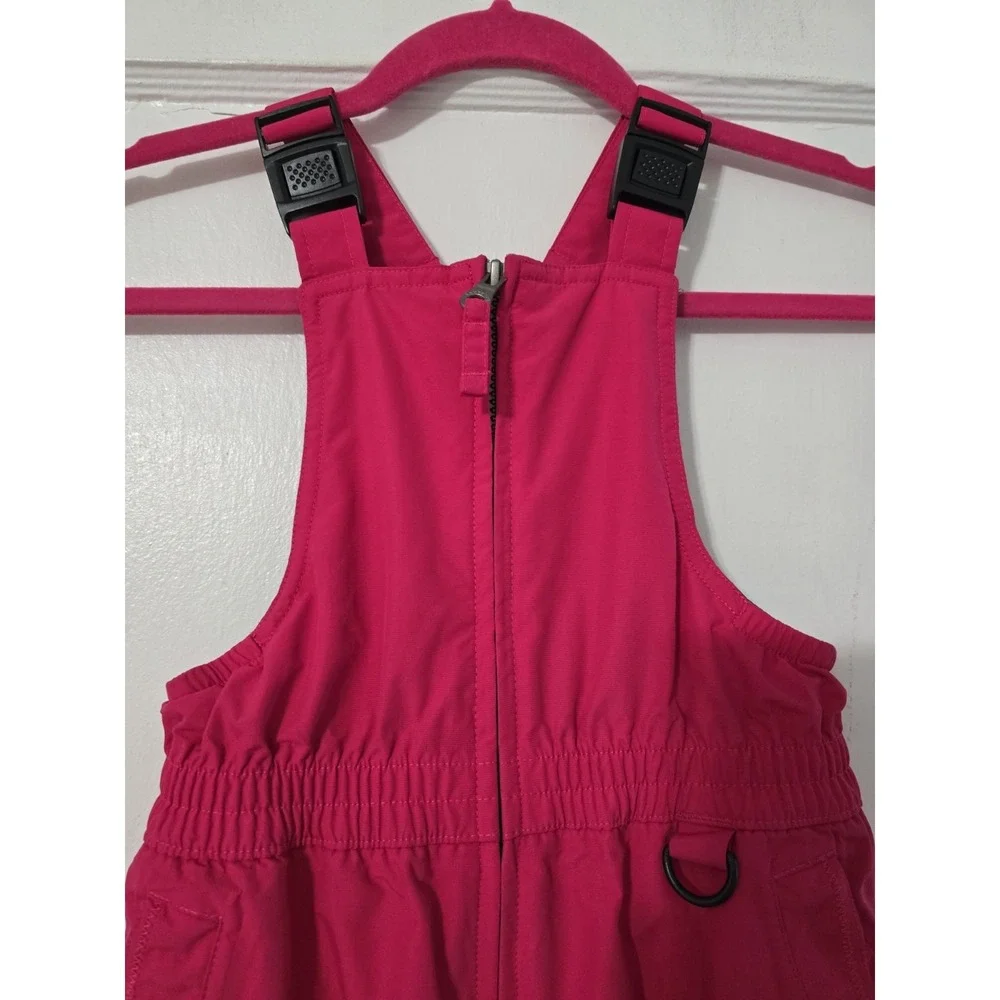 Lands' End Snow Bibs Kids‎ 5 Pink Insulated Nylon Grow A Long Adjustable Straps
